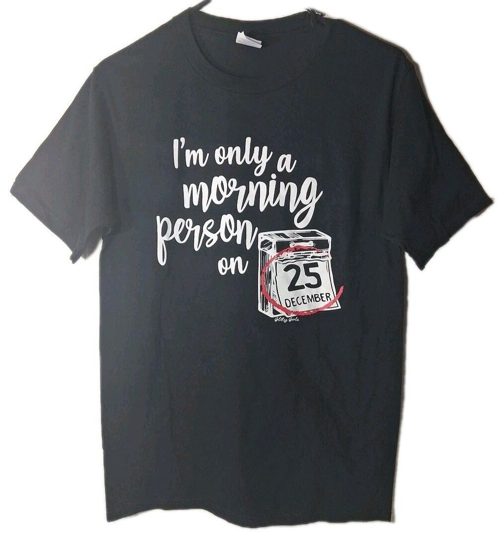 NWOT Glitzy Girlz Black Xmas Shirt Women Small